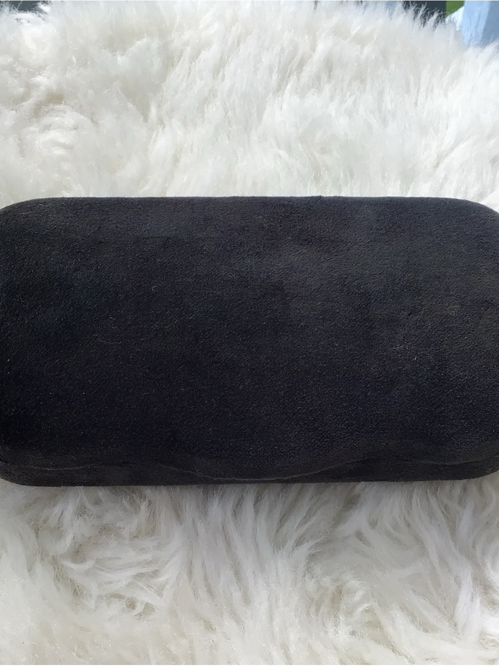 Gucci Black to Gray Signature Velvet Hard Clamshell Sunglass Case